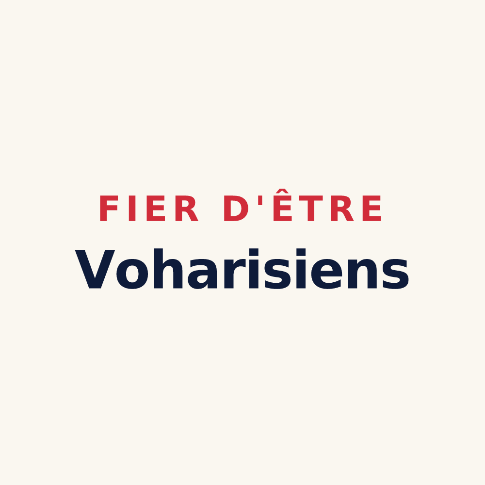 Tasse « Fier d'être Voharisiens » — design pour Voharies