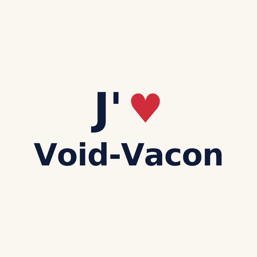 Tasse personnalisée Void-Vacon — design J'aime Void-Vacon