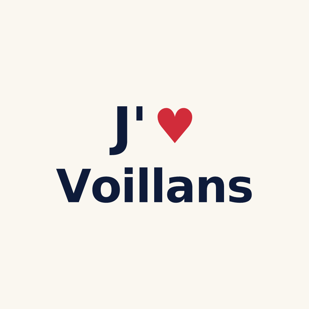 Tasse personnalisée Voillans — design J'aime Voillans