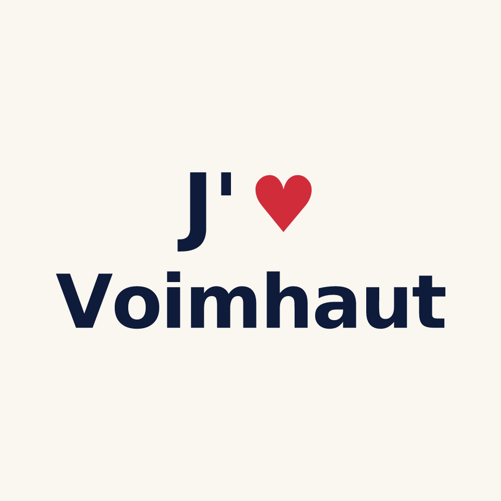 Tasse personnalisée Voimhaut — design « J'aime Voimhaut » imprimé sur la tasse