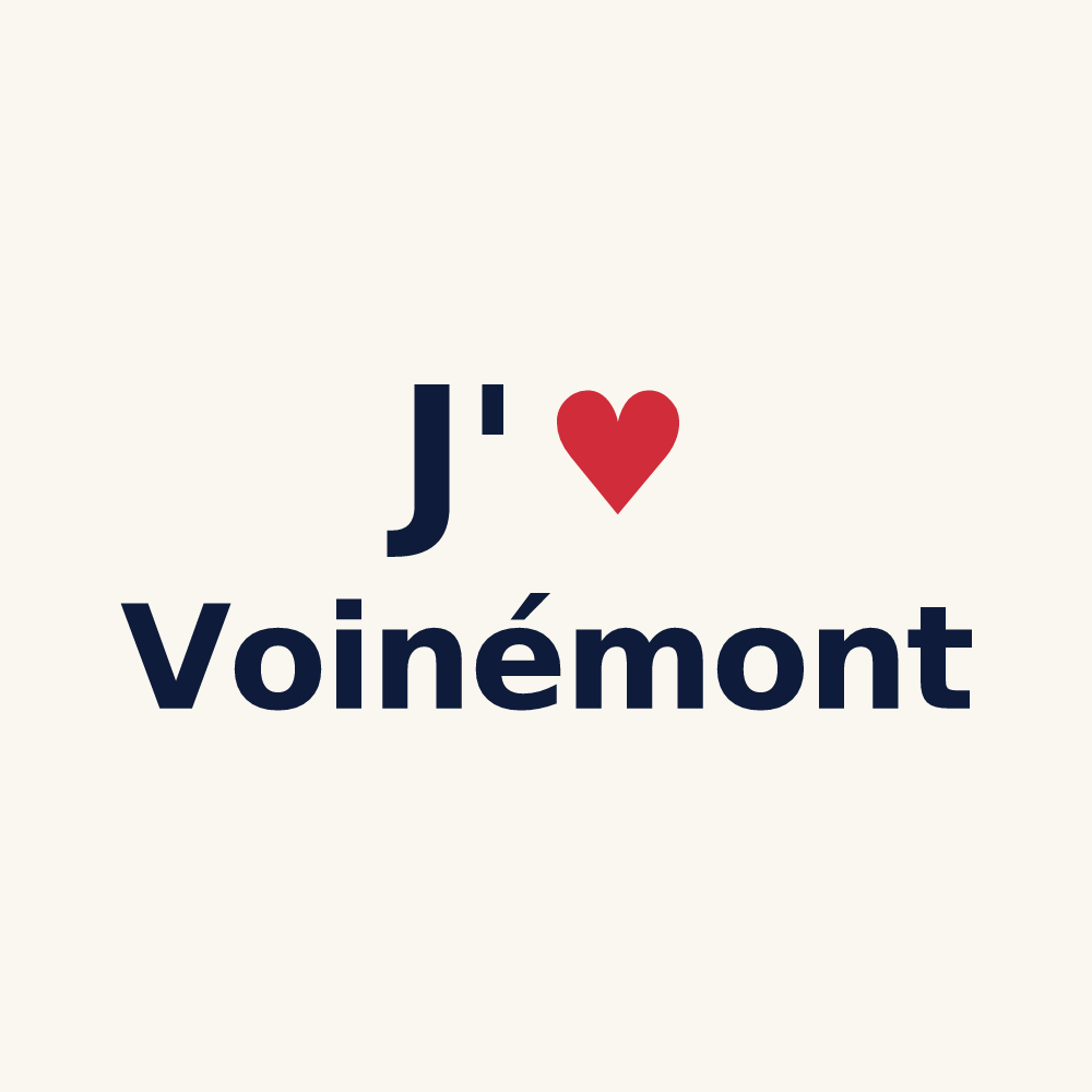 Tasse personnalisée Voinémont — design « J'aime Voinémont » imprimé sur la tasse