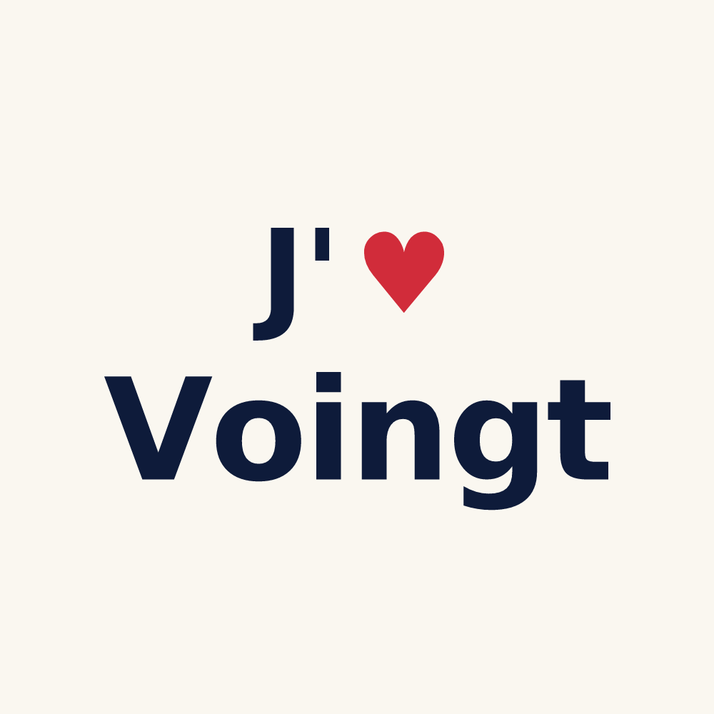 Tasse personnalisée Voingt — design J'aime Voingt