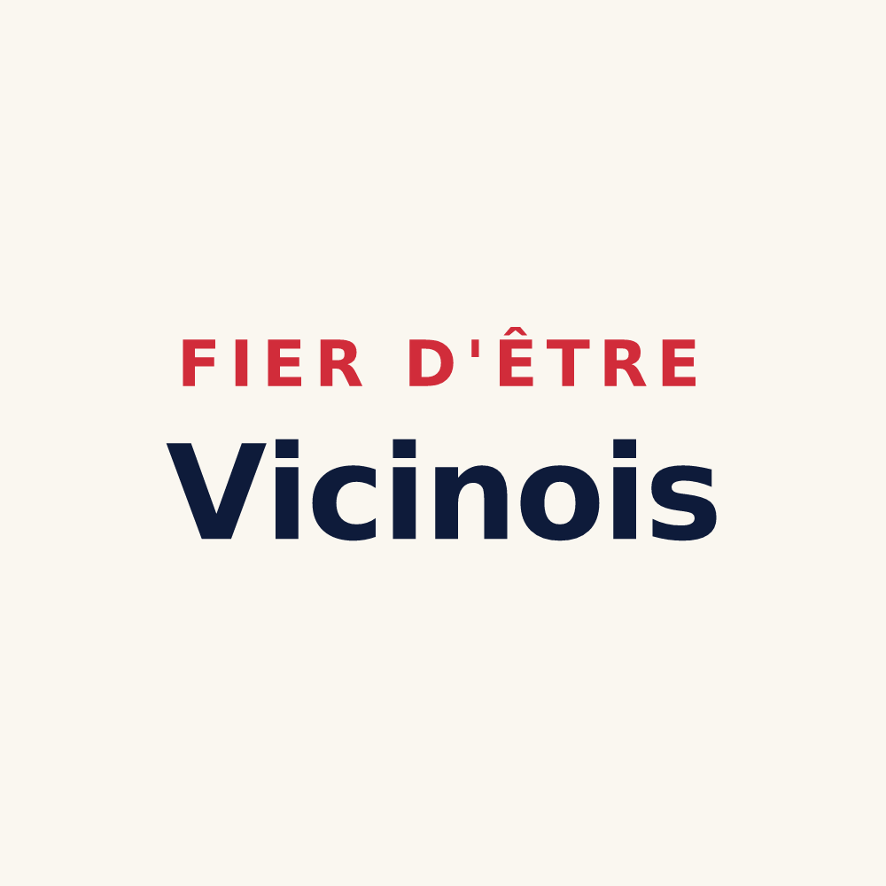 Tasse « Fier d'être Vicinois » — design pour Voisins-le-Bretonneux