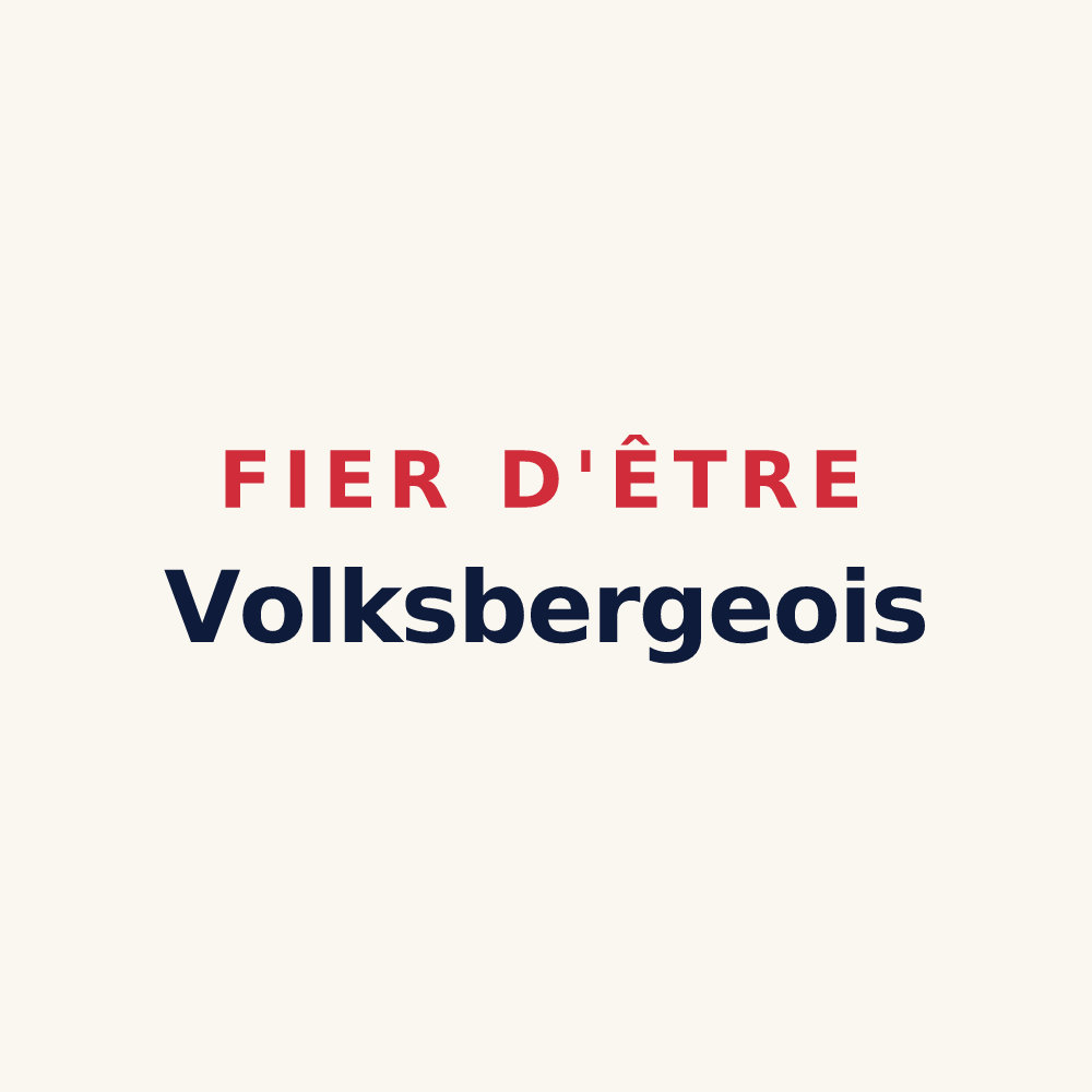 Tasse « Fier d'être Volksbergeois » — design pour Volksberg