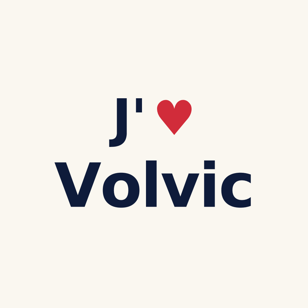 Tasse personnalisée Volvic — design J'aime Volvic