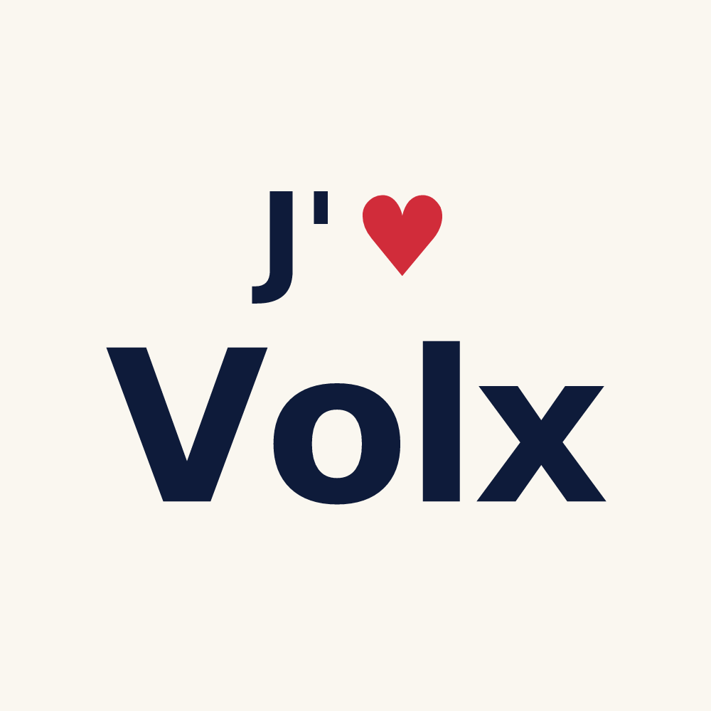 Tasse personnalisée Volx — design J'aime Volx