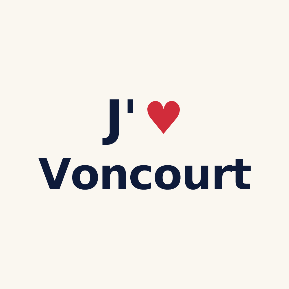 Tasse personnalisée Voncourt — design J'aime Voncourt