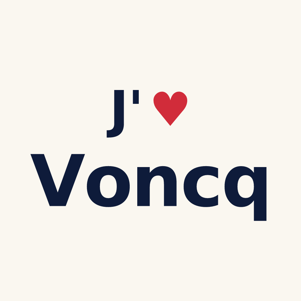 Tasse personnalisée Voncq — design J'aime Voncq