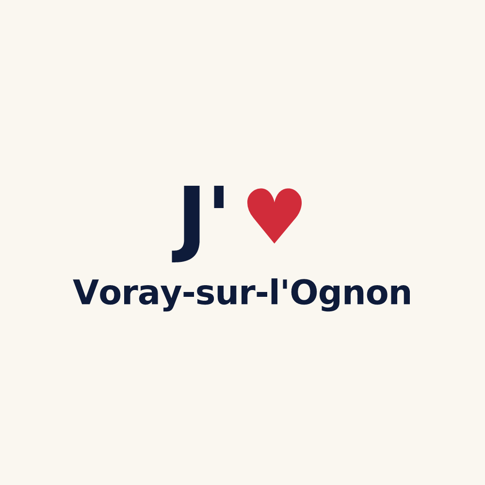 Tasse personnalisée Voray-sur-l'Ognon — design J'aime Voray-sur-l'Ognon