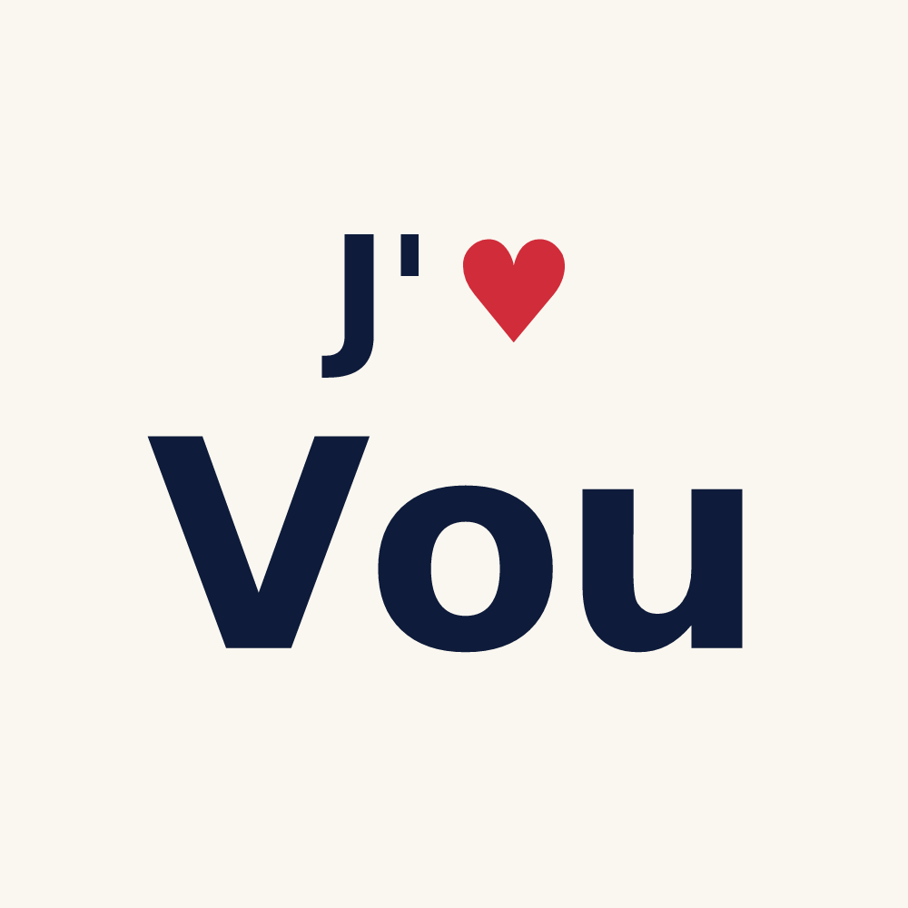 Tasse personnalisée Vou — design J'aime Vou