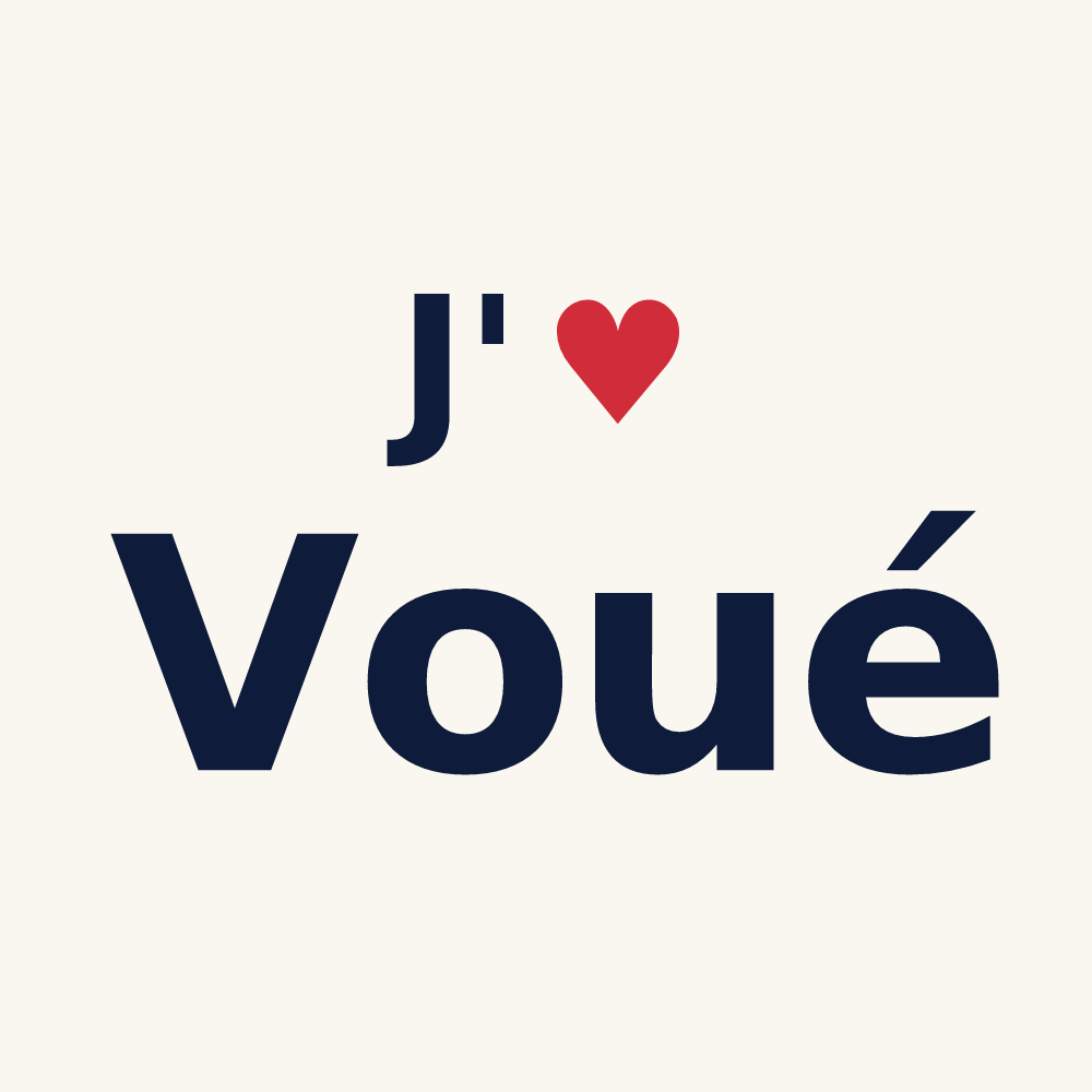 Tasse personnalisée Voué — design J'aime Voué