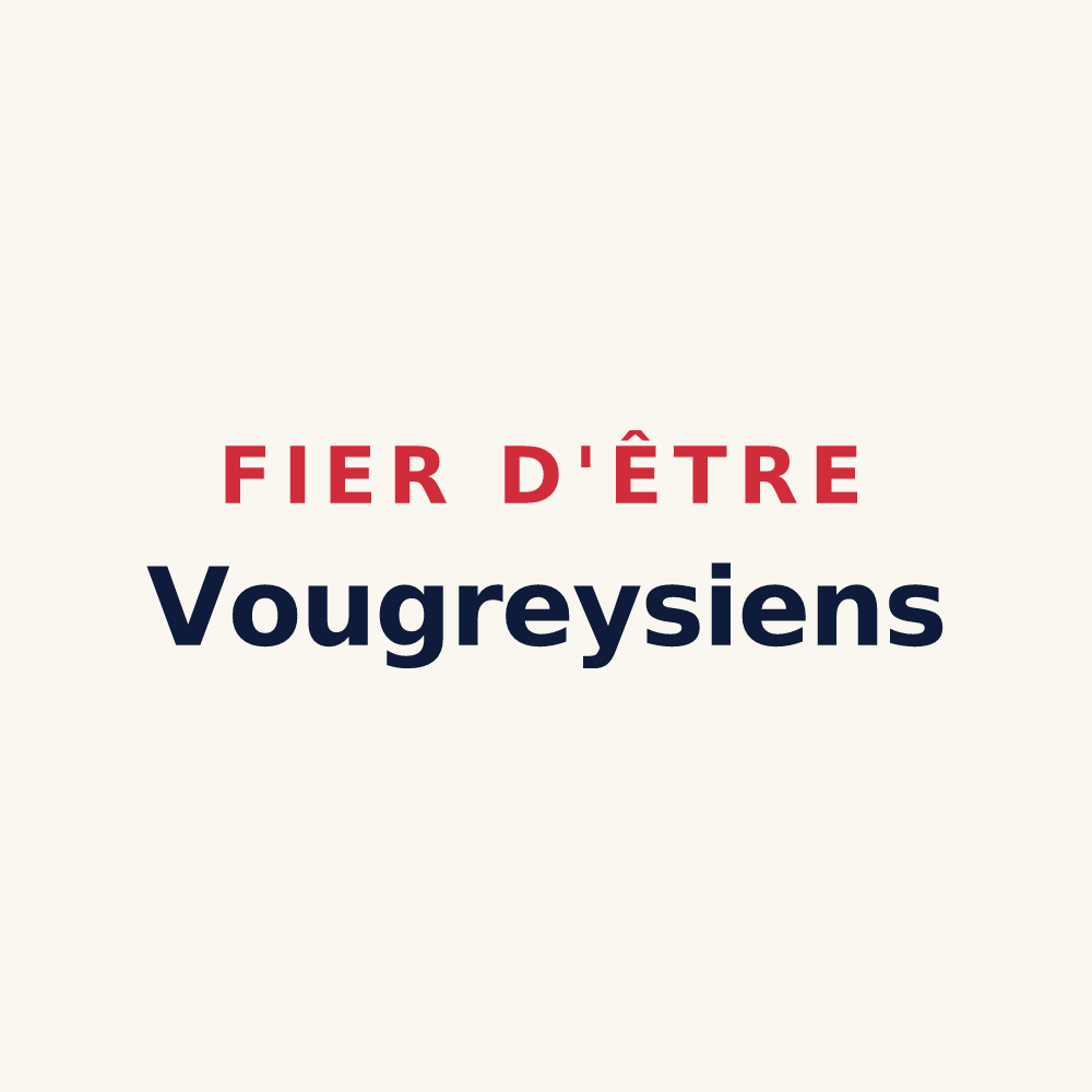 Tasse « Fier d'être Vougreysiens » — design pour Vougrey