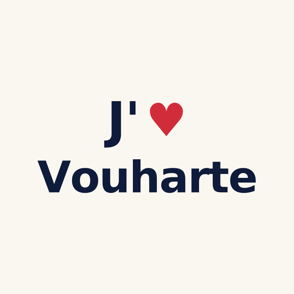 Tasse personnalisée Vouharte — design J'aime Vouharte