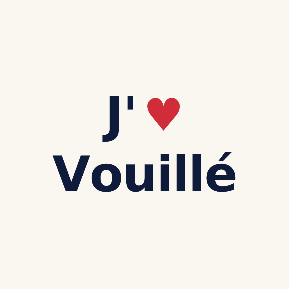 Tasse personnalisée Vouillé — design J'aime Vouillé