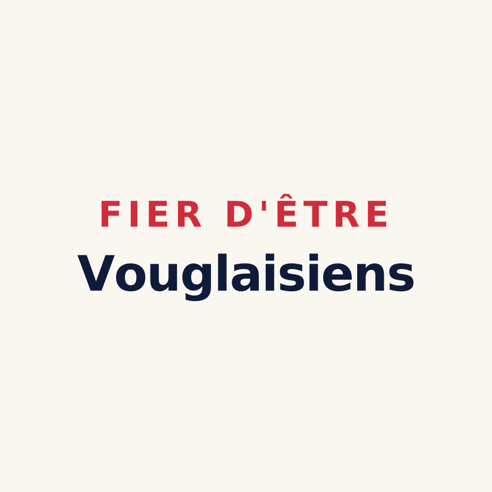 Tasse « Fier d'être Vouglaisiens » — design pour Vouillé