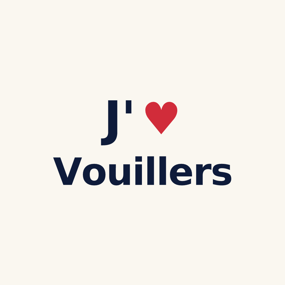 Tasse personnalisée Vouillers — design J'aime Vouillers