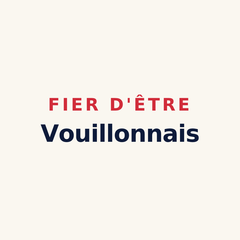 Tasse « Fier d'être Vouillonnais » — design pour Vouillon