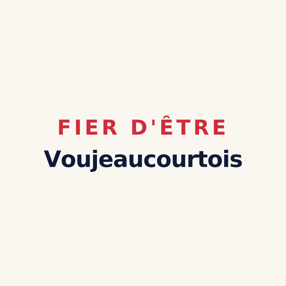 Tasse « Fier d'être Voujeaucourtois » — design pour Voujeaucourt
