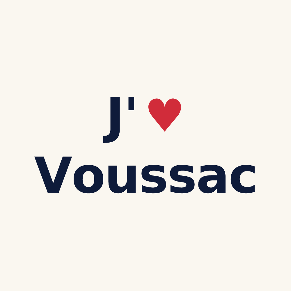 Tasse personnalisée Voussac — design J'aime Voussac