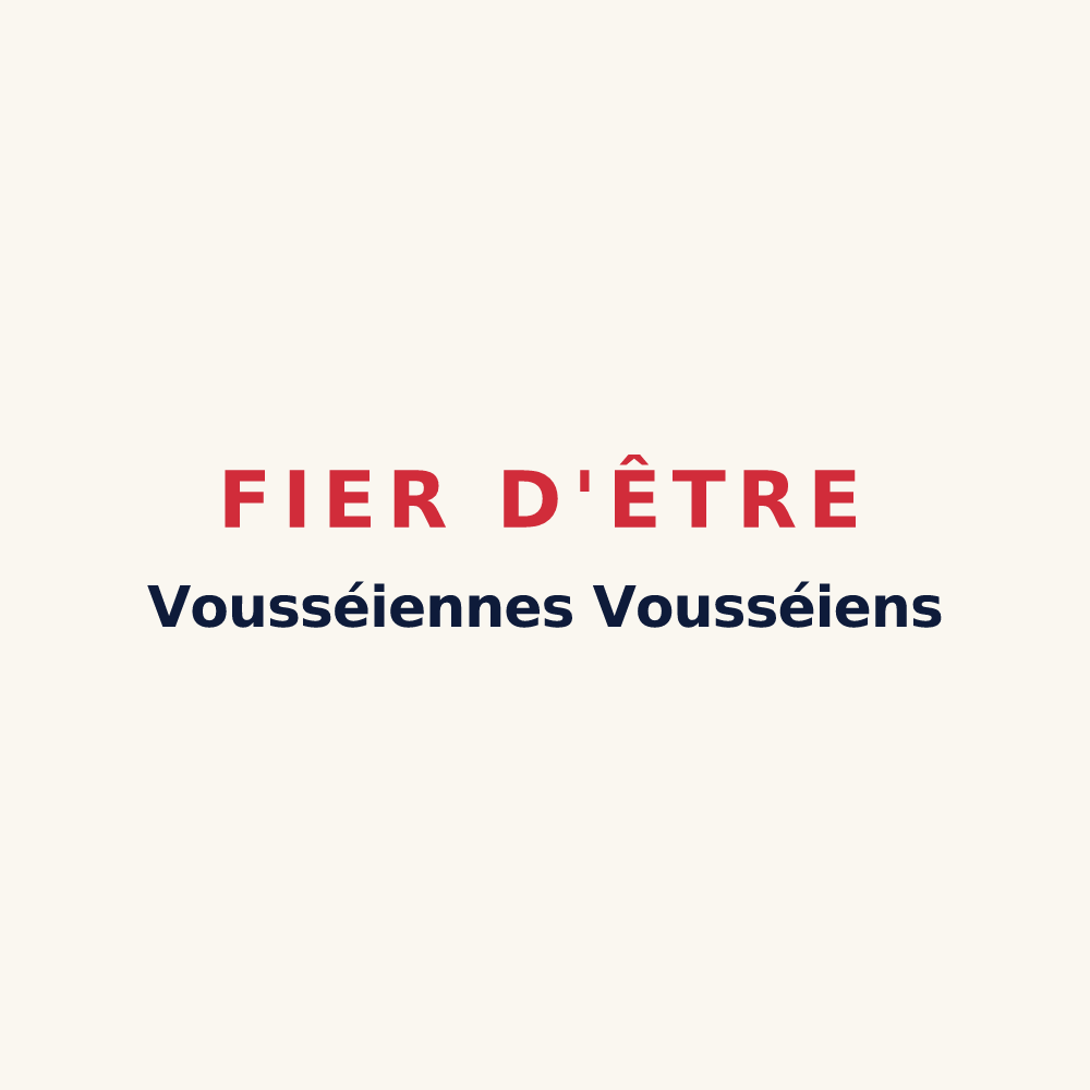 Tasse « Fier d'être Vousséiennes Vousséiens » — design pour Vouxey
