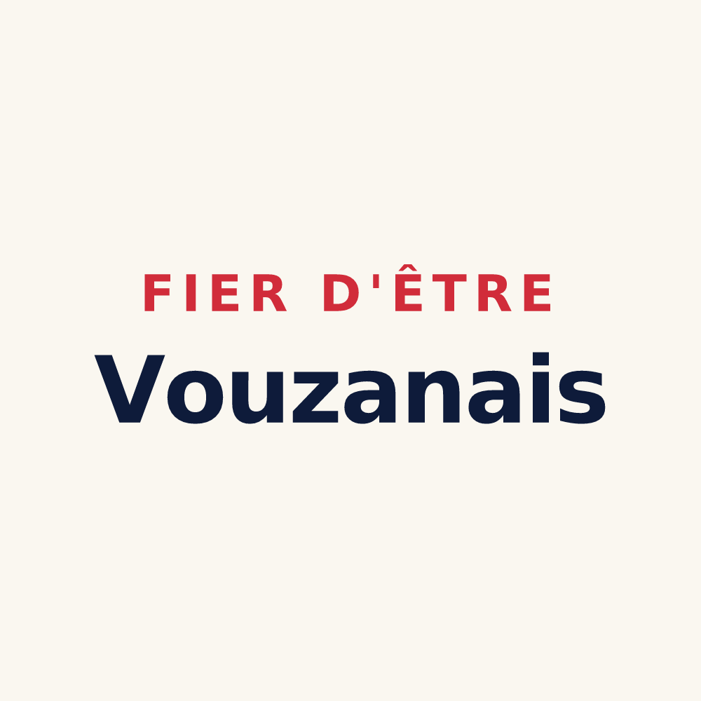 Tasse « Fier d'être Vouzanais » — design pour Vouzan