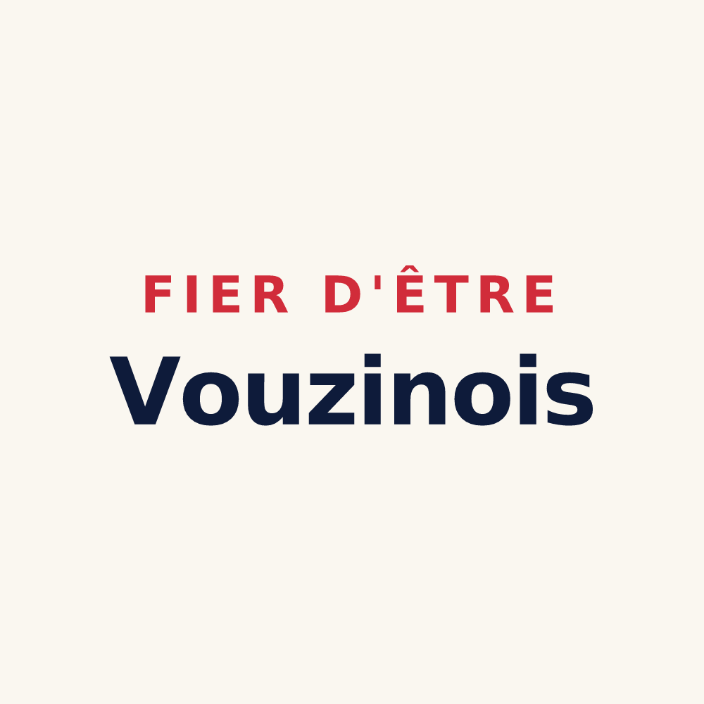 Tasse « Fier d'être Vouzinois » — design pour Vouziers