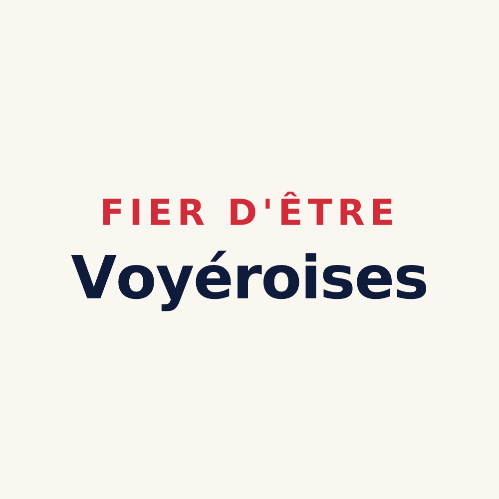 Tasse « Fier d'être Voyéroises » — design pour Voyer