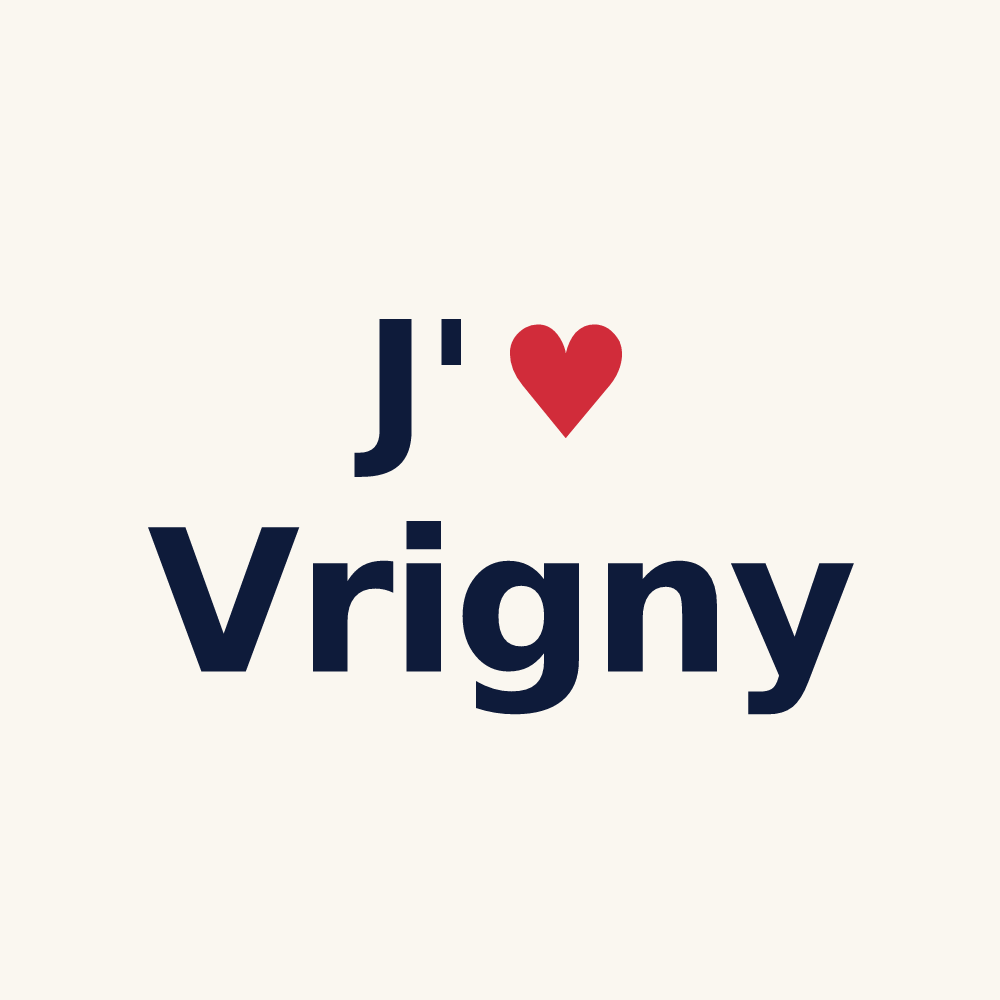 Tasse personnalisée Vrigny — design J'aime Vrigny