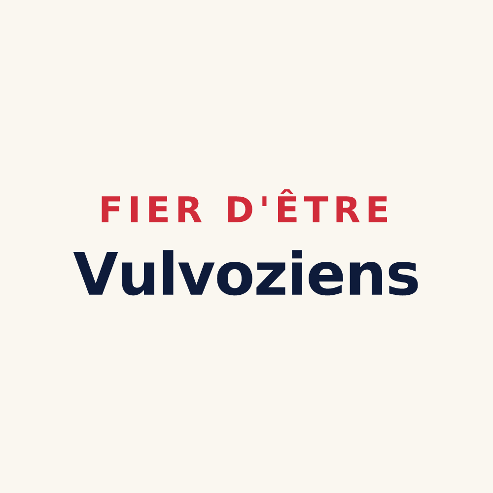 Tasse « Fier d'être Vulvoziens » — design pour Vulvoz