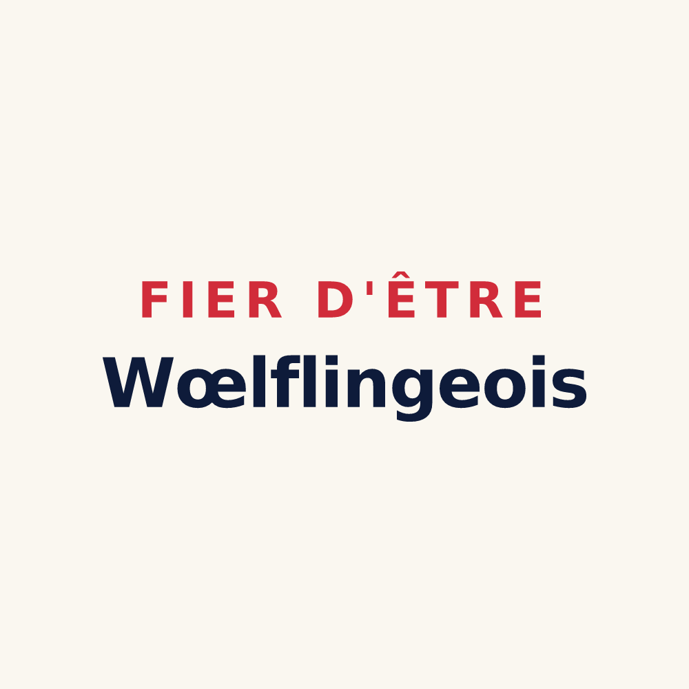Tasse « Fier d'être Wœlflingeois » — design pour Wœlfling-lès-Sarreguemines