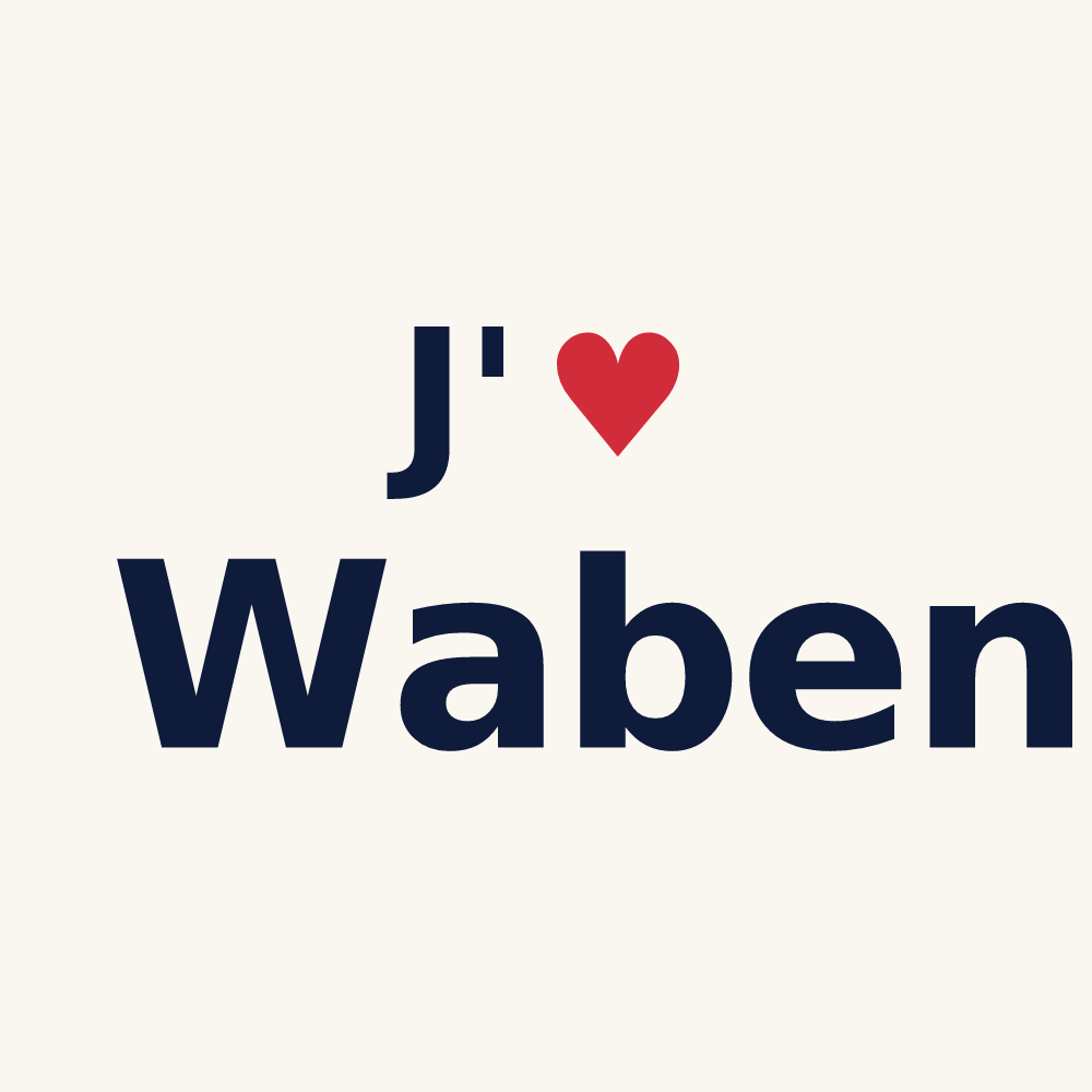 Tasse personnalisée Waben — design J'aime Waben