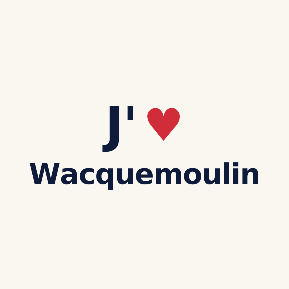 Tasse personnalisée Wacquemoulin — design J'aime Wacquemoulin