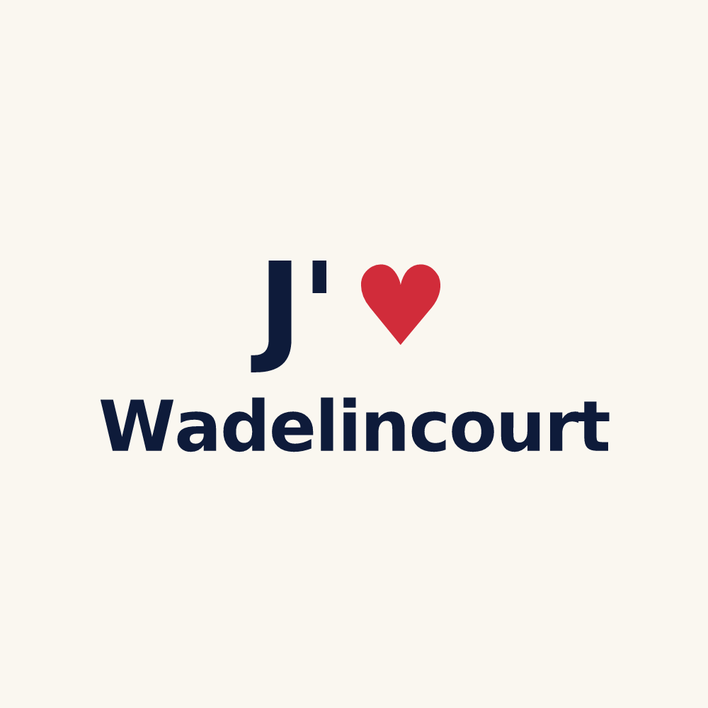 Tasse personnalisée Wadelincourt — design J'aime Wadelincourt