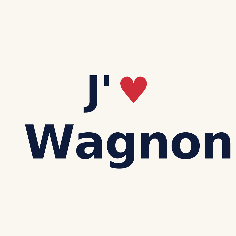 Tasse personnalisée Wagnon — design J'aime Wagnon