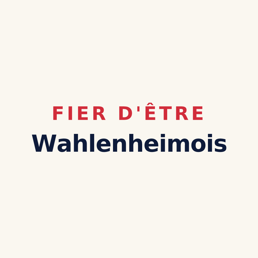 Tasse « Fier d'être Wahlenheimois » — design pour Wahlenheim