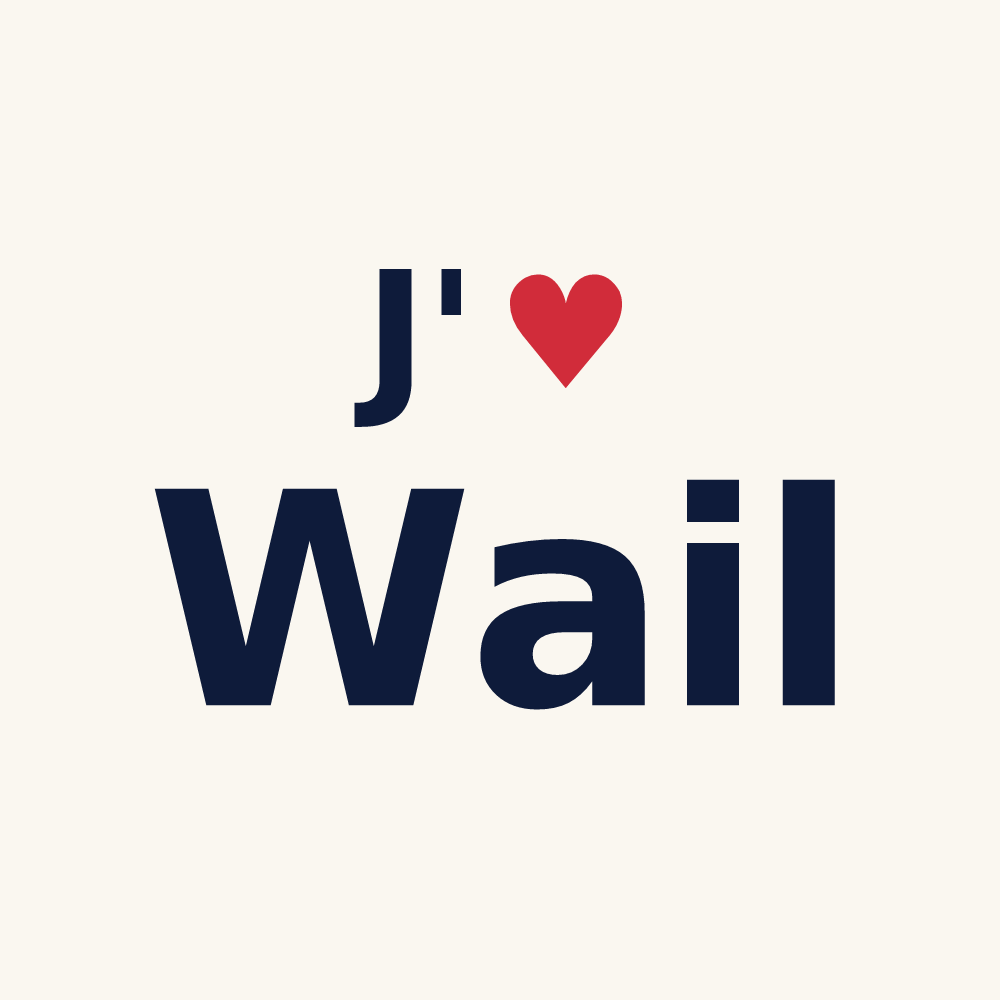 Tasse personnalisée Wail — design J'aime Wail