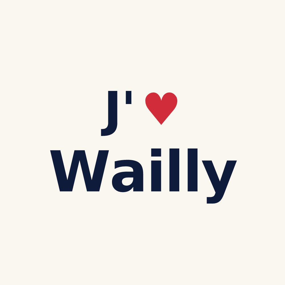 Tasse personnalisée Wailly — design J'aime Wailly
