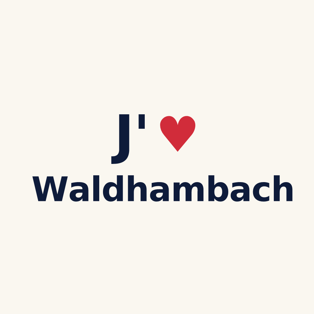 Tasse personnalisée Waldhambach — design J'aime Waldhambach