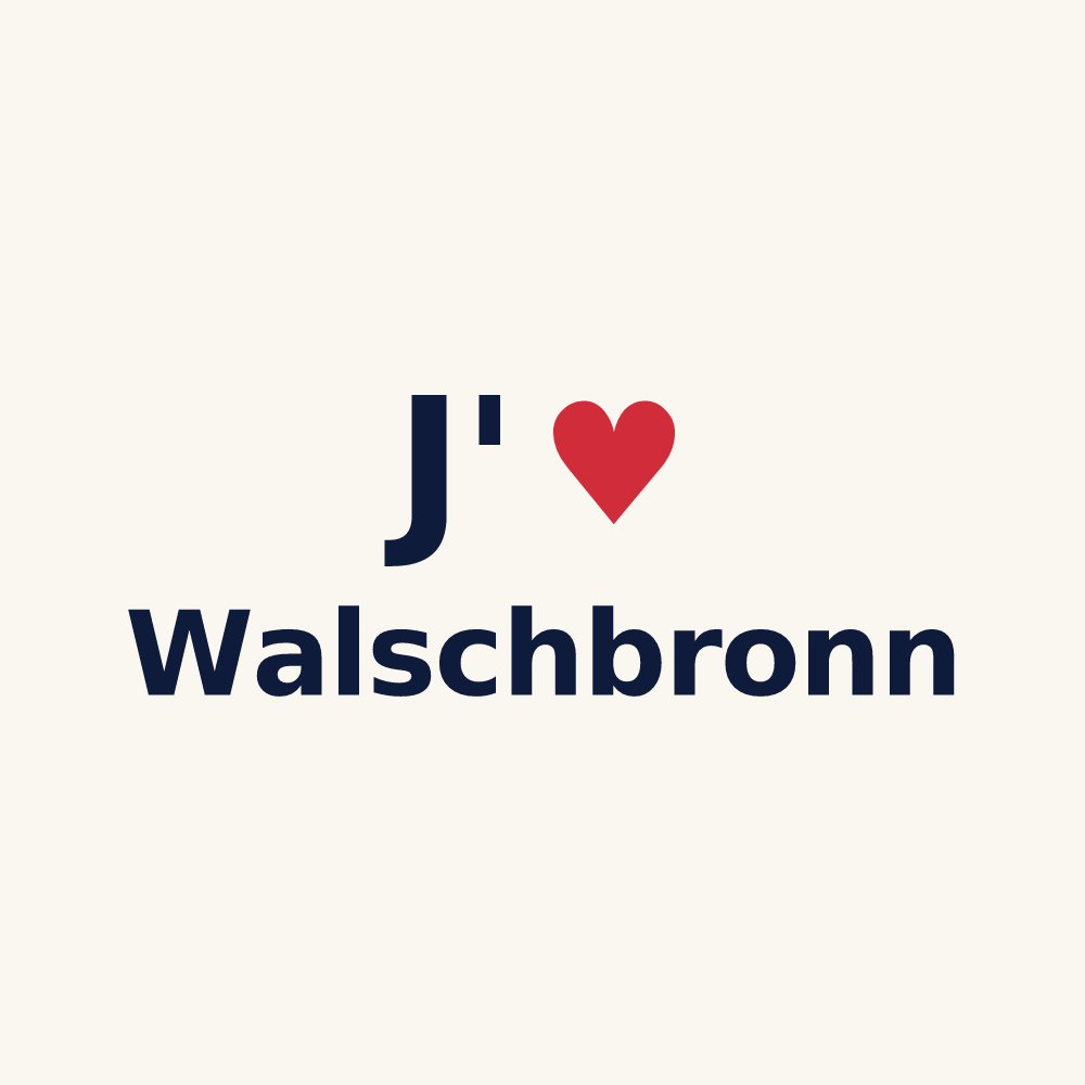 Tasse personnalisée Walschbronn — design J'aime Walschbronn