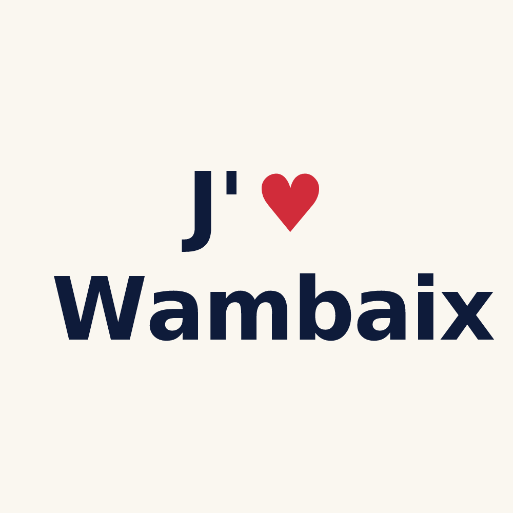 Tasse personnalisée Wambaix — design J'aime Wambaix