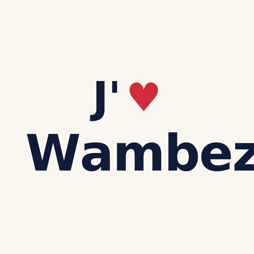 Tasse personnalisée Wambez — design J'aime Wambez