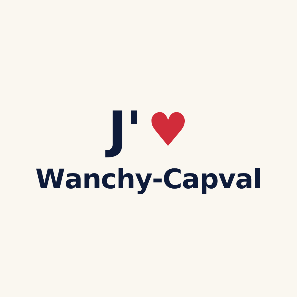 Tasse personnalisée Wanchy-Capval — design J'aime Wanchy-Capval