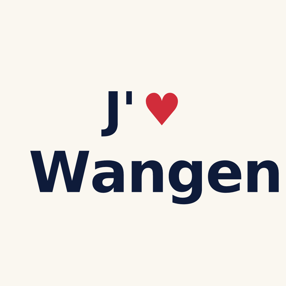 Tasse personnalisée Wangen — design J'aime Wangen