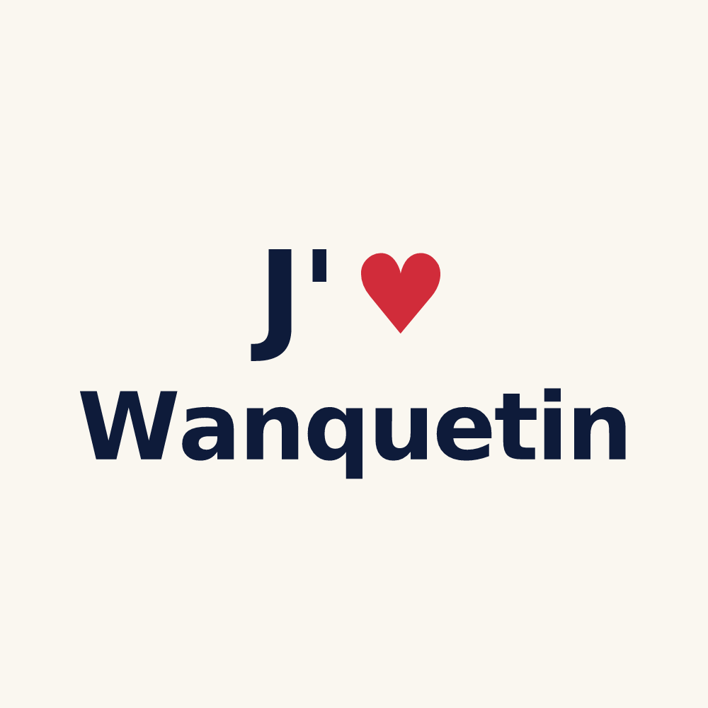 Tasse personnalisée Wanquetin — design J'aime Wanquetin