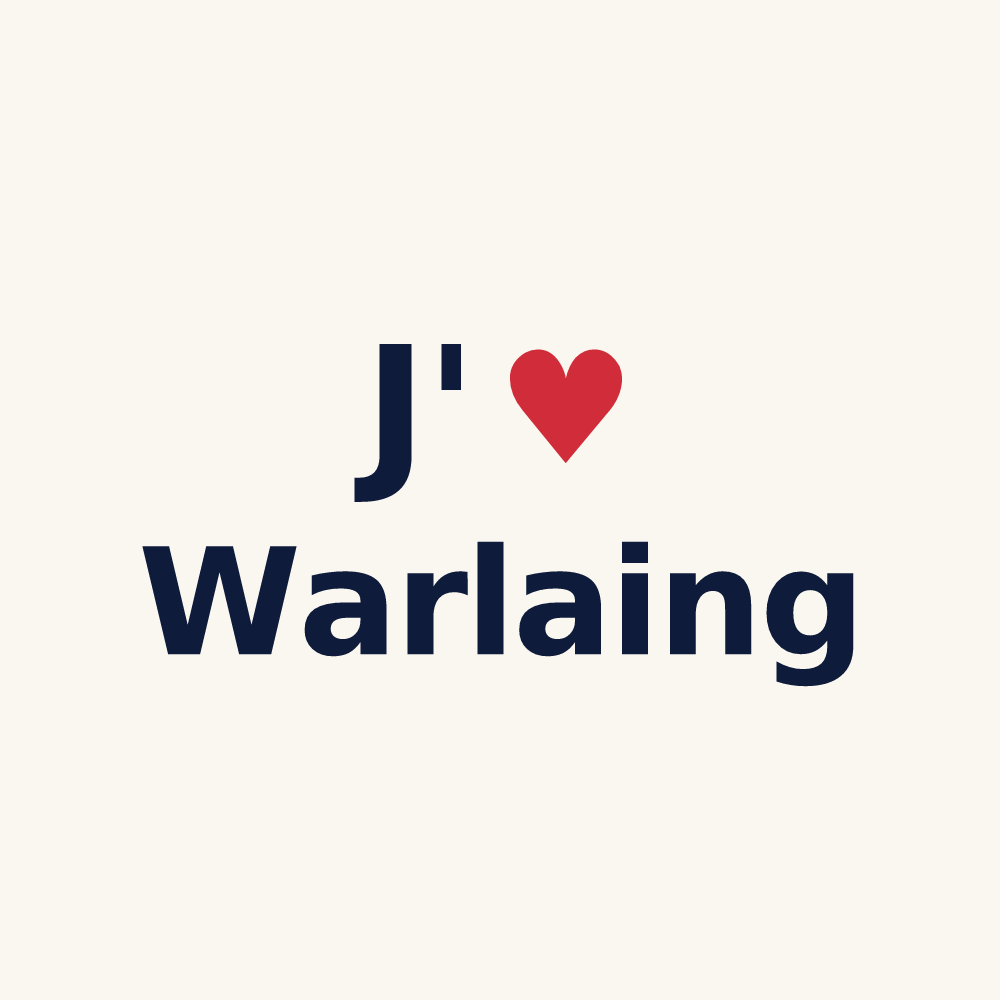 Tasse personnalisée Warlaing — design J'aime Warlaing