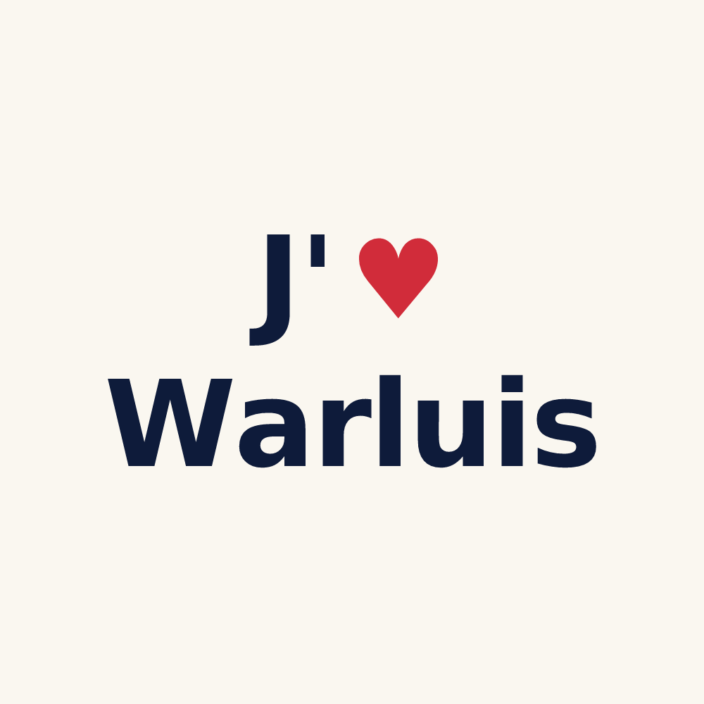 Tasse personnalisée Warluis — design J'aime Warluis
