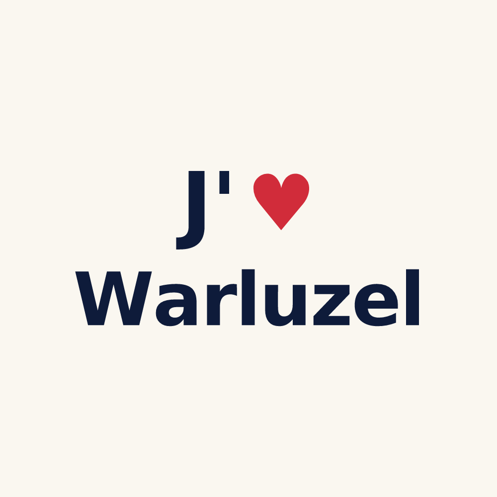 Tasse personnalisée Warluzel — design J'aime Warluzel