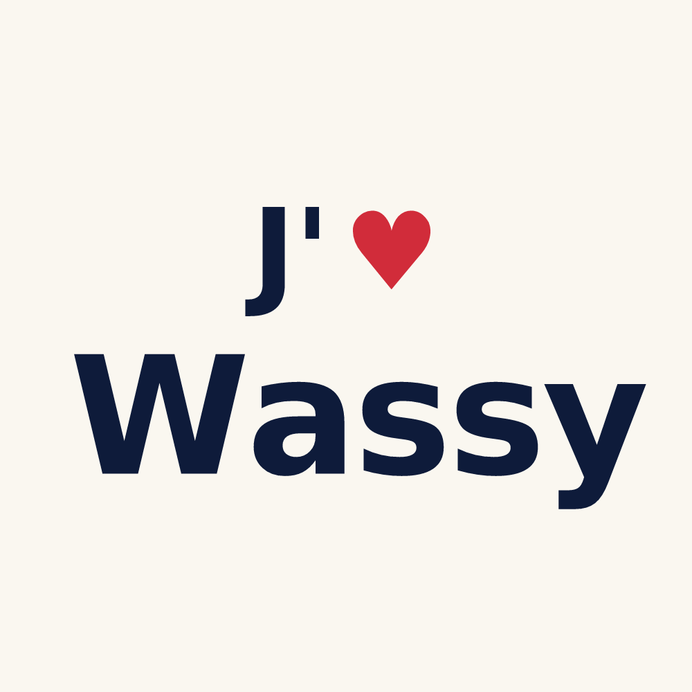 Tasse personnalisée Wassy — design J'aime Wassy