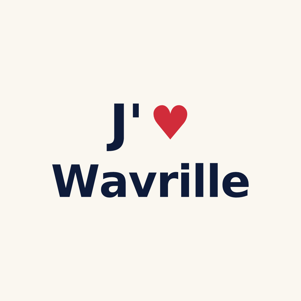 Tasse personnalisée Wavrille — design J'aime Wavrille