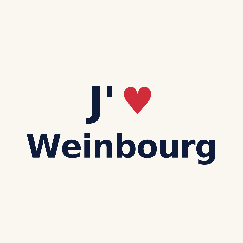Tasse personnalisée Weinbourg — design J'aime Weinbourg